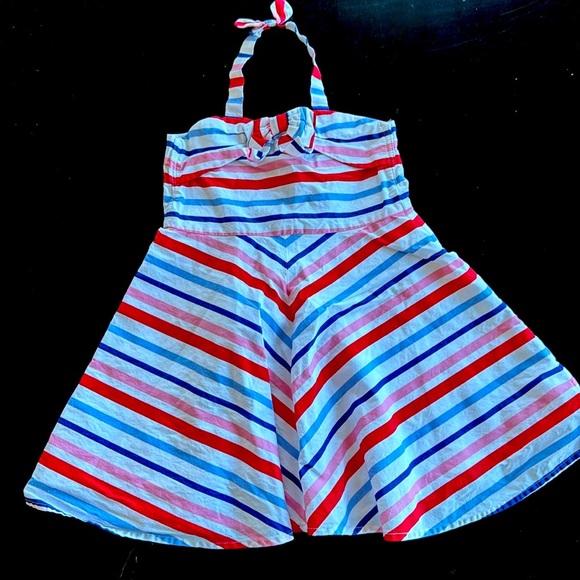 Janie and Jack Other - Janie and Jack patriotic striped halter dress size 4